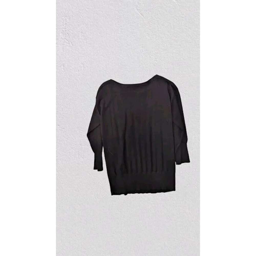 Apt 9 Black Small Sweater NWT 3/4 Sleeve Classic - Picture 4 of 7